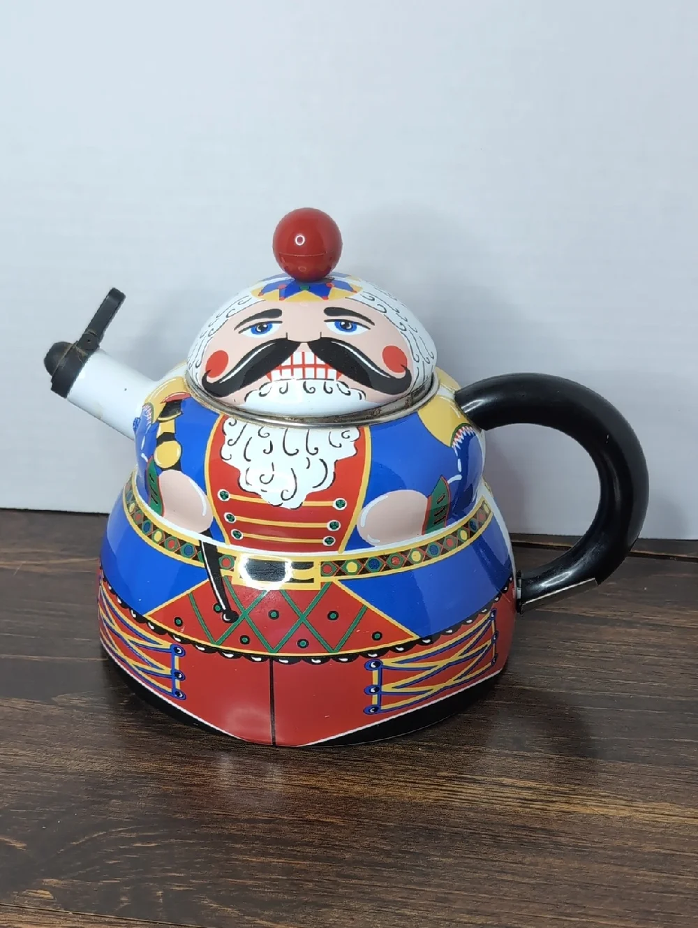 Vintage Roshko Nutcracker Tea Kettle Christmas Decor Kitchen